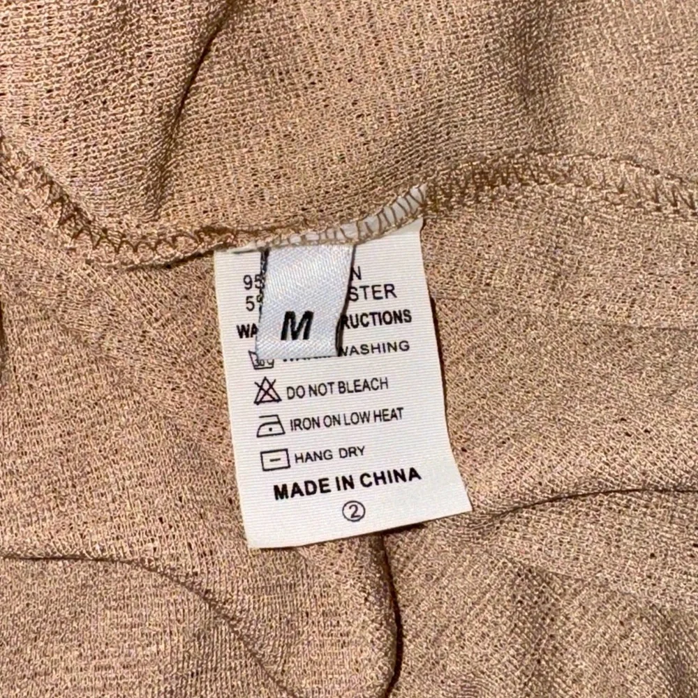 Spaghetti Strap Nude Khaki Cutout Maxi Dress Size Medium - Picture 6 of 8
